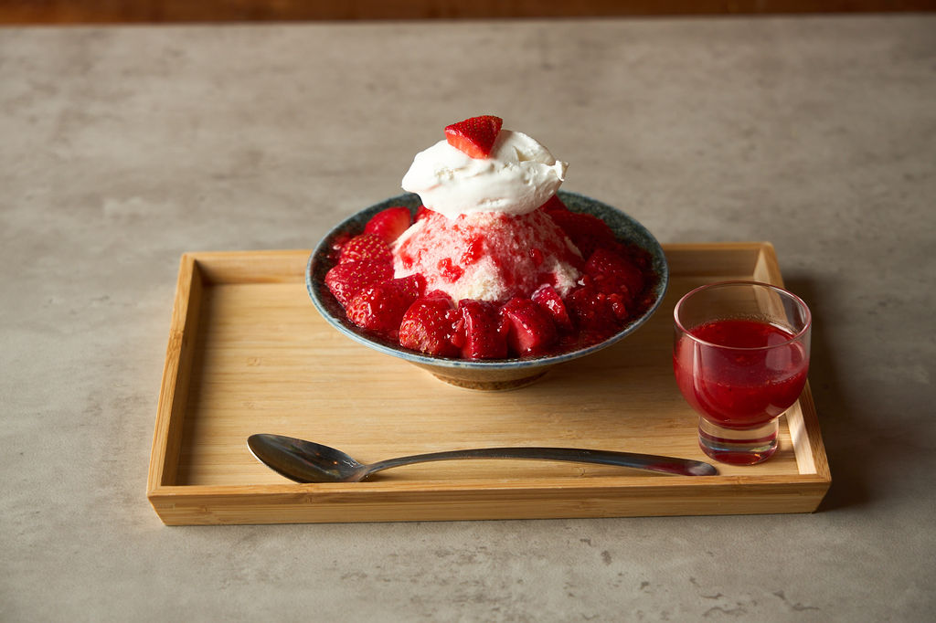 Strawberry shaved ice